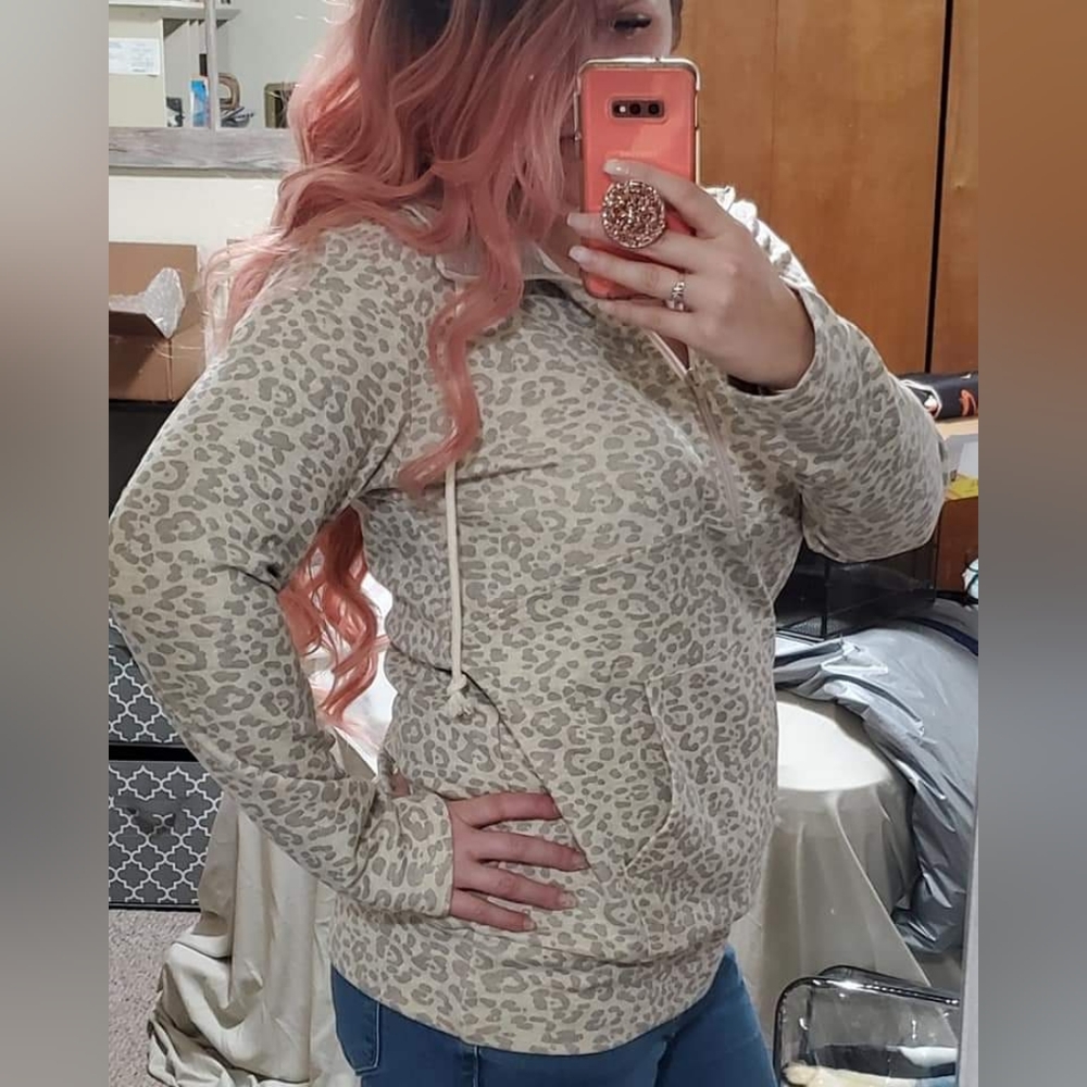 Snow Leopard Pullover Sweatshirt